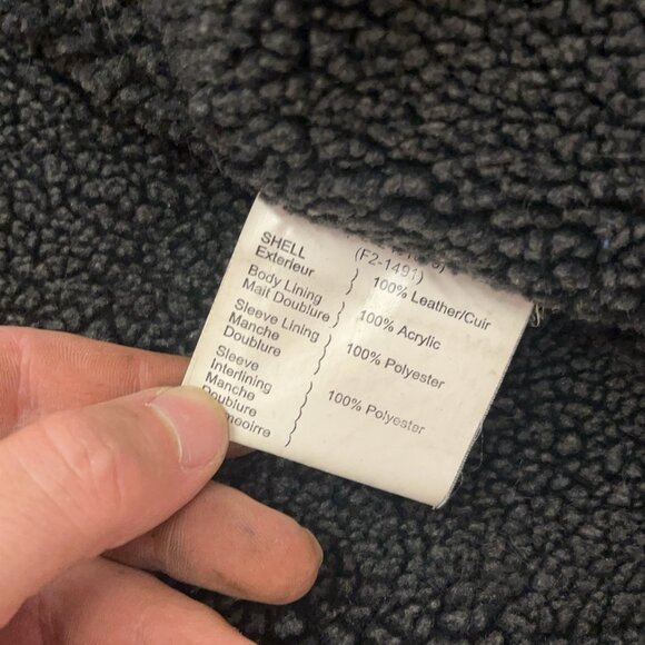 Vintage R&R Casuals Leather Jacket Mens Extra Large Biker Cotton Collar - Picture 6 of 8